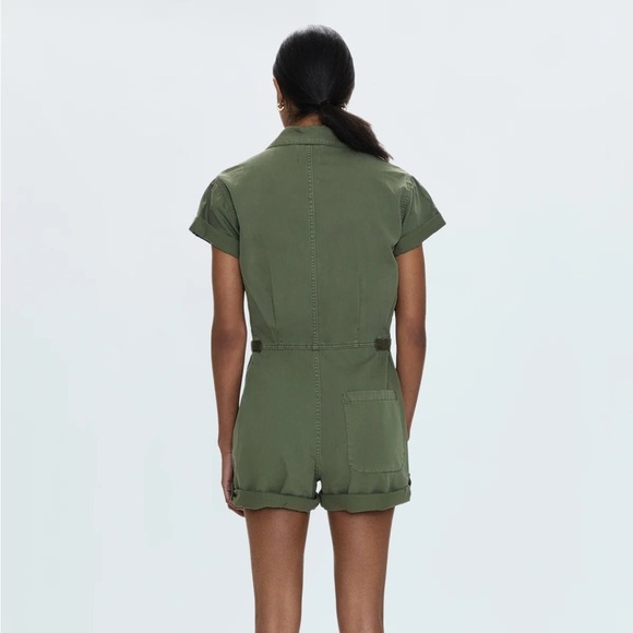 Pistola olive green military-inspired Parkershort cargo romper - Small - Picture 5 of 5